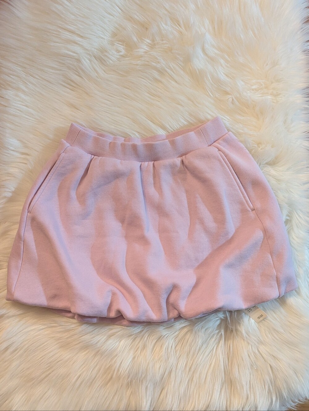aerie cloud fleece bubble skort in Orchid